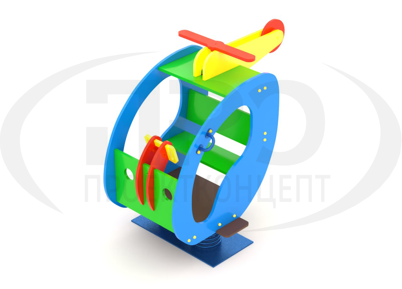 КП2.005-1 Качалка на пружине Вертолет — изображение 1