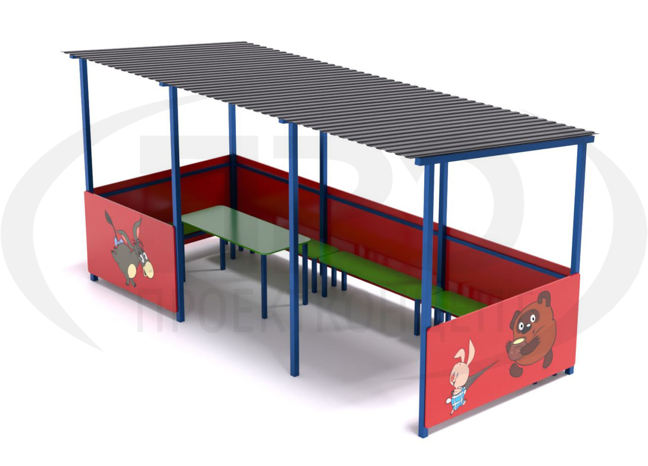 ТН-001-1 Теневой навес со столом — изображение 1